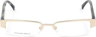 Alexander McQueen Gold Metal Glasses (Frames)