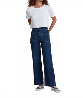ASKK NY Sailor High Rise Wide Leg Jeans In Blue