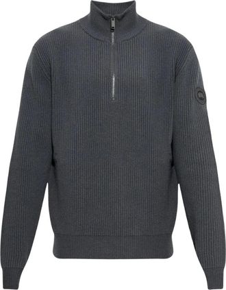 Canada Goose Mckinney 1/4 Zip Knit - Heren - Vesten met rits - Grijs - L - Wol - Hoodies & sweatvesten