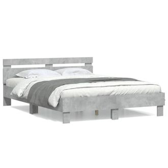 Berkfield Home Bed Frame without Mattress Concrete Grey 140x190 cm