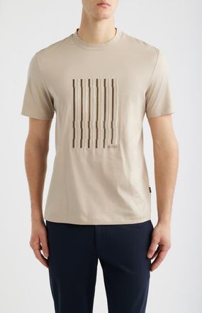 BOSS Thompson Cotton Graphic T-Shirt in Open Beige at Nordstrom, Size Xx-Large
