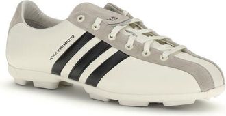 Yohji Yamamoto Mens White Calf Leather Bos Taurus Athletic Sneakers