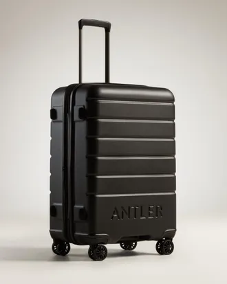 Antler Medium Suitcase In Black - Logo