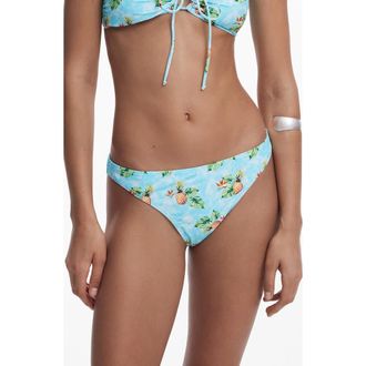 Desigual Pineapple Bikini Bottoms in Light Turquoise at Nordstrom Rack, Size X-Small