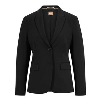 HUGO BOSS Dames, Jassen, Zwart, Maat: 2XS Wol