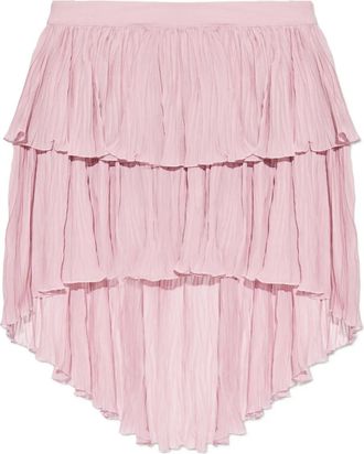 Blumarine Gonna asimmetrica con ruches - Rosa