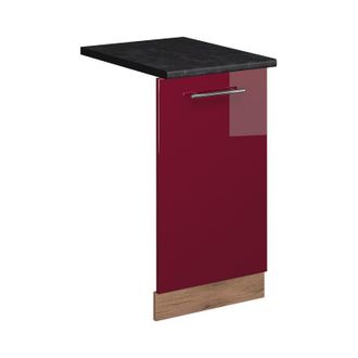 Vicco Panel Frontal Del Lavavajillas Fame-line, Rojo Burdeos Alto Brillo, 45 Cm, Et Antracita Vicco