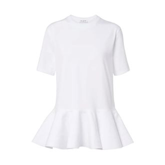 Alaia Cotton Jersey Crinoline T-Shirt - female - Ala&iuml;a - T-Shirts - White - XS - Tops