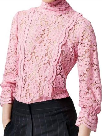 Smythe Scalloped Lace Top In Flamingo