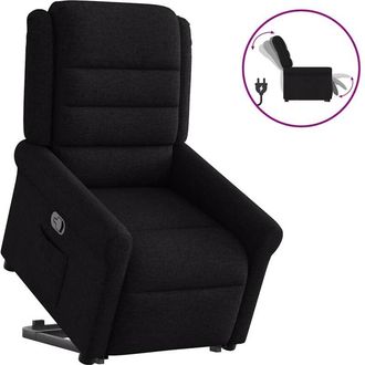 vidaXL Sill&oacute;n Reclinable Elevable Tela Negro Vidaxl