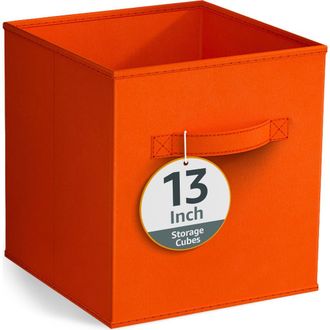 Sorbus Large Collapsible Storage Cube in Orange at Nordstrom Rack