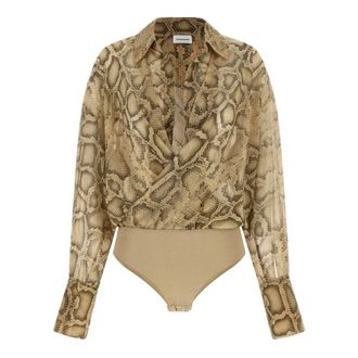 Andamane Tops, Dames, Beige, 2Xs, Paloma Bodysuit