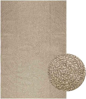 vidaXL vidaXL Tappeto ZIZUR Beige 160x230 cm Aspetto Iuta Interni ed Esterni