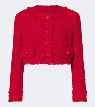 Dolce & Gabbana Cropped cotton-blend tweed jacket