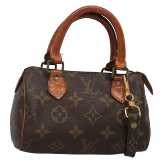 Louis Vuitton Speedy Mini Hl Handbag Monogram Canvas Brown Canvas Handbag (Pre-Owned)