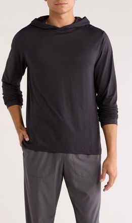 Zella Energy Pullover Hoodie in Black Caviar at Nordstrom Rack, Size Xx-Large