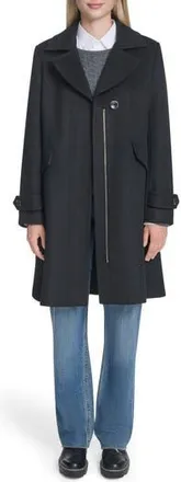 Cole Haan Wool Blend Coat in Black at Nordstrom Rack, Size 14