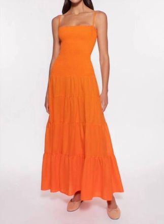 Peixoto Clementine Maxi Dress In Tangerine