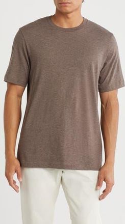 Travis Mathew Solid Crewneck T-Shirt in Heather Coffee at Nordstrom Rack, Size Small