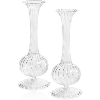Zodax Bagatelle Optic Set of 2 Vases in Clear at Nordstrom Rack