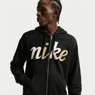 Nike Mens M Nk Clb Bb Fz in Black/Black/Sai - Size X-Large