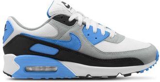 Nike Mens Air Max 90 - Running Shoes White/Blue Crystal/Light Smoke Grey Size 10.0