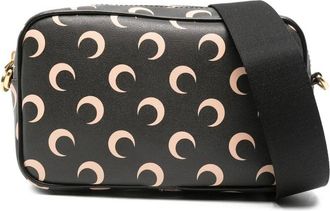 Marine Serre Tassen, Dames, Zwart, ONE Size, Katoen, Moon Canvas Camera Bag