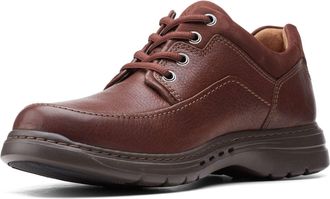 Clarks Mens Un Brawleylace Shoes, 13 UK, Mahogany Leather