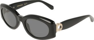 Ferragamo SF2118S 001 Womens Sunglasses Black Size 54
