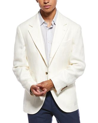Brunello Cucinelli Linen & Wool-Blend Blazer
