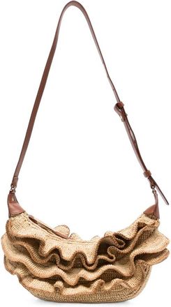 Zimmermann Ruffled Woven Shoulder Bag