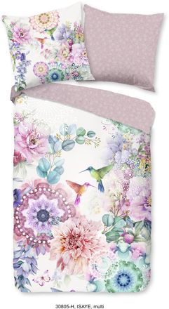 Hip Wendebettwäsche »Isaye« 2 Stk. tlg. Mako-Satin, 135x200, Reissverschluss, Wendeoptik, Mandala, Blumen, Lila
