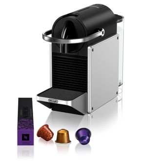 DeLonghi Nespresso Delonghi Pixie En127.s, M&aacute;quina De Caf&eacute; En C&aacute;psulas, Espresso Y Caf&eacute; Lungo, Modo Eco, Dise&ntilde;o Compacto, Sistema De Presi&oacute;n De 19 Bares, Pack 