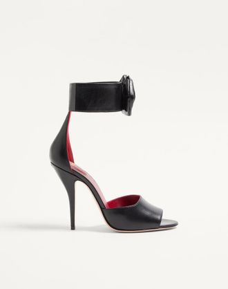 Valentino Garavani Drip Rose Kidskin Sandal With Crystals 105Mm Wo