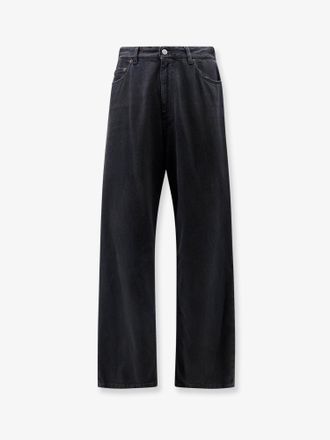 Maison Margiela Pantaloni black denim con targhetta Numeric Signature - MM6 MAISON MARGIELA - gender_Man