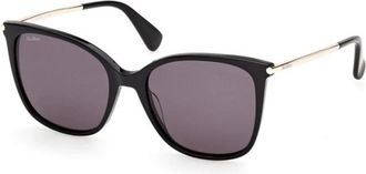 Max Mara Mm 0202 01A Zonnebril - Dames - Zonnebrillen - Zwart - 55 MM - Accessoires