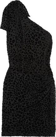 Iro Moon One-shoulder Velvet Devore Mini Dress Size 38