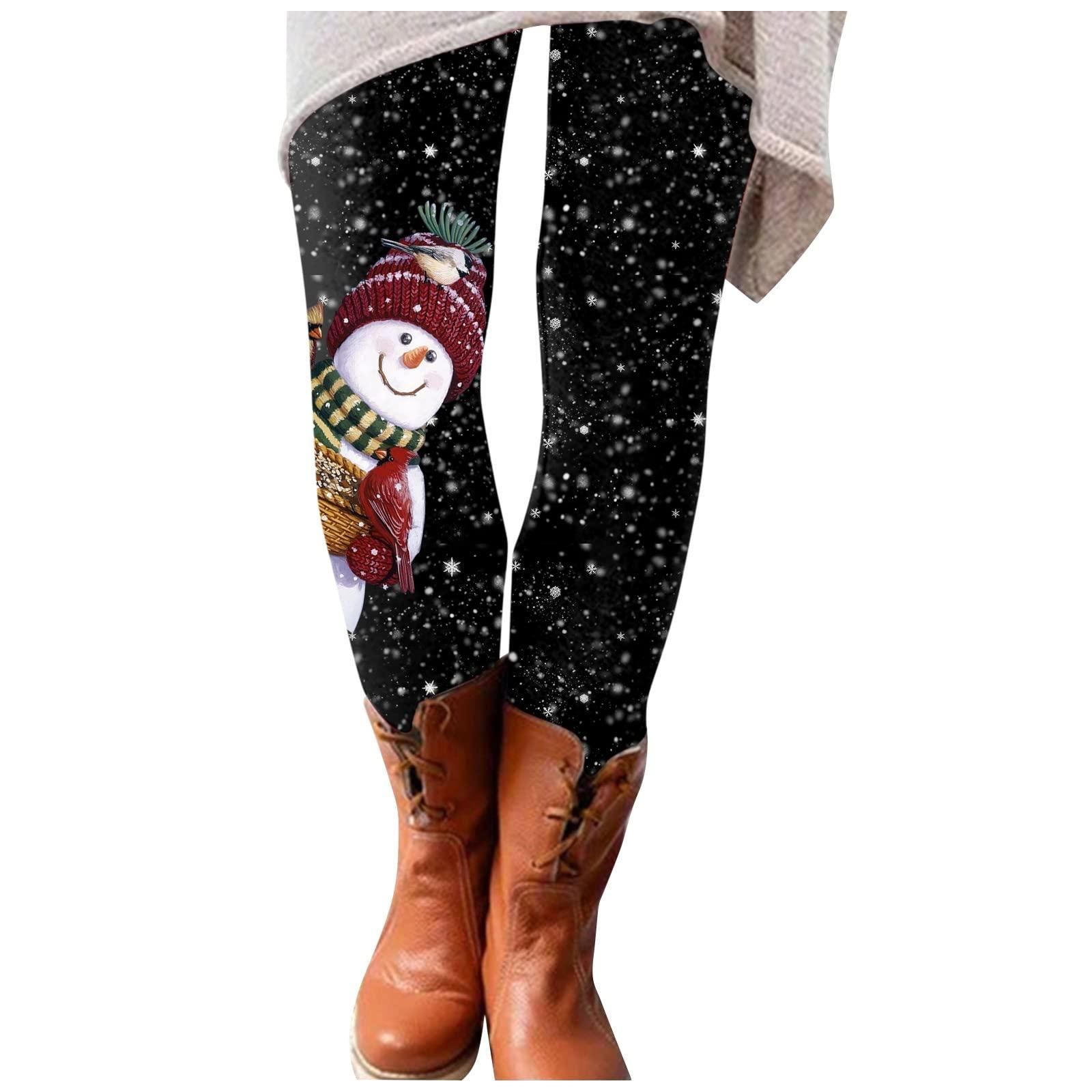 Muster Norweger Strick Leggings Leggings Weihnachten Women Warm
