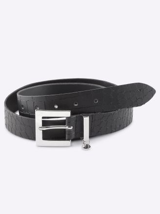 Heine Lederg&uuml;rtel HEINE, Damen, Gr. 11,5, schwarz, G&uuml;rtel Lederg&uuml;rtel