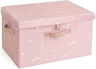 Trade Shop Trade Shop - Box Scatola Salvaspazio Armadio Contenitore Porta Oggetti Organizer 40x30x25 Cm - Rosa