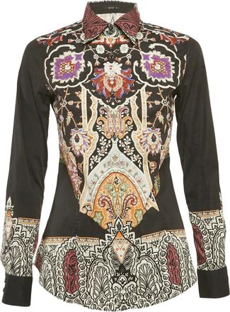 Etro Blouse met paisley-print - Zwart