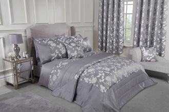 Emma Barclay Butterfly Meadow - Embellished Jacquard Quilted Bedspread Set - Blush Pink - Emma Barclay | TJ Hughes Silver
