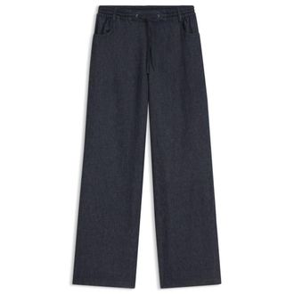 HUGO BOSS Regular-fit trousers in lightweight denim with drawstring waist