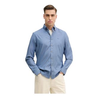 Hackett Overhemden, Heren, Blauw, 2Xl, Katoen, Button-down Shirt