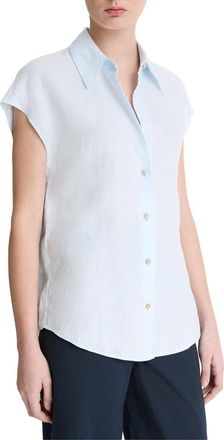 Vince Linen Button Blouse