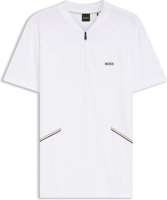 BOSS Slim-fit polo in seamless body-mapping jersey