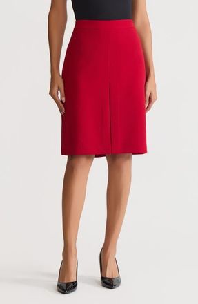 Kasper Pleat Front Pencil Skirt in Fire Red at Nordstrom, Size 12