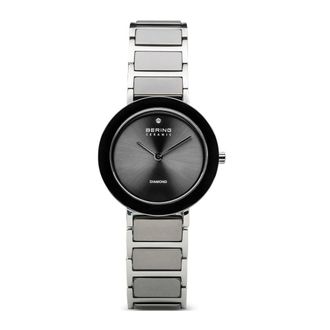 Bering Dameshorloge Charity 29 mm Armband Roestvrijstalen Band met Keramische Elementen 11429-Charity 2 - Dames - Horloges - Zwart - ONE Size - Accessoires