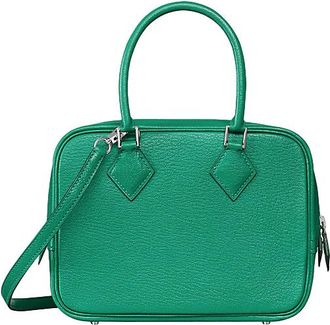 Herm&egrave;s Mysore Goatskin Green Mini Plume II PHW