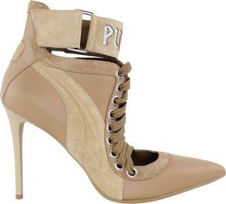 Puma x Rihanna Fenty Lace Up Womens Beige High Heels - Size UK 6.5